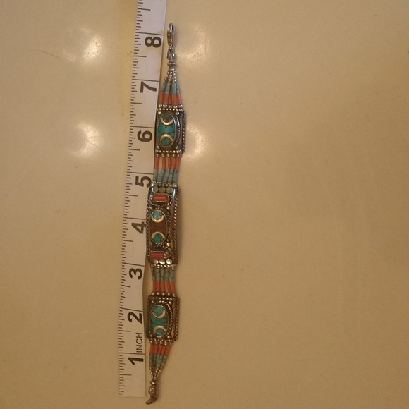 Turquoise Silver Bracelet - Picture 2 of 8